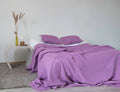 Lněný přehoz Deep Rose – elegantní přírodní luxus pro váš domov