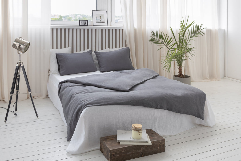 Lněný povlak na polštář Grey – minimalistická elegance a přirozený komfort