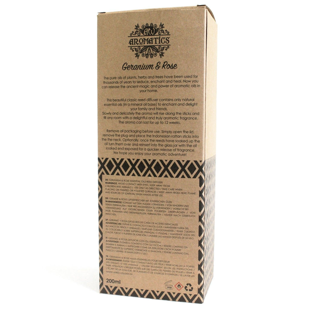 Aroma difuzér s esenciálními oleji Pelargonie & Růže 200 ml