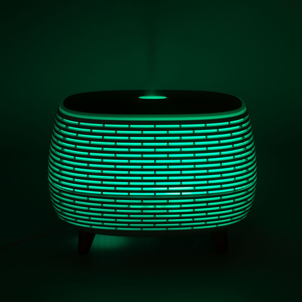 Ultrazvukový aroma difuzér Futuristic Ribbed s LED – 400 ml