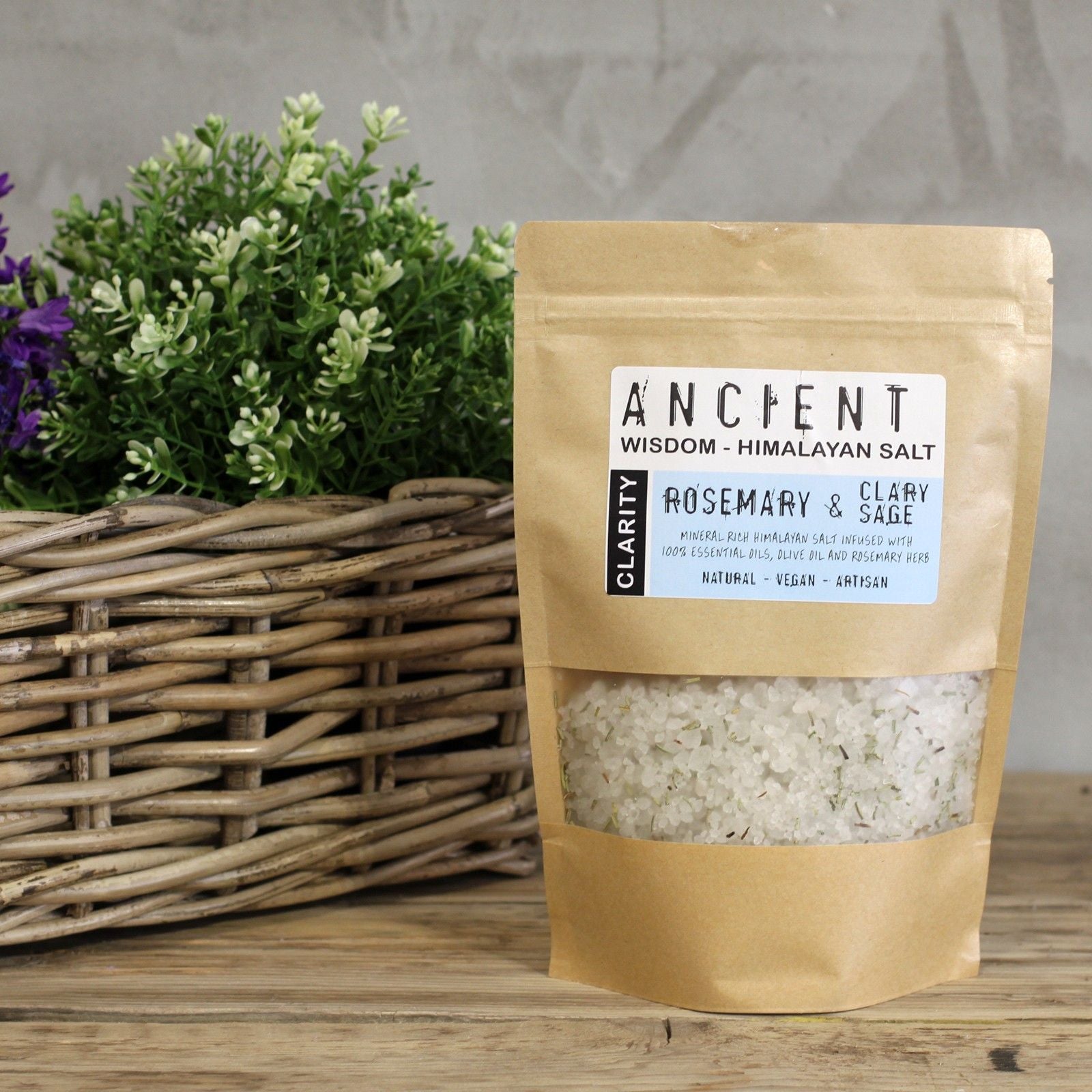 Himálajská koupelová sůl Clarity – Rozmarýn & Muškátová šalvěj 500 g
