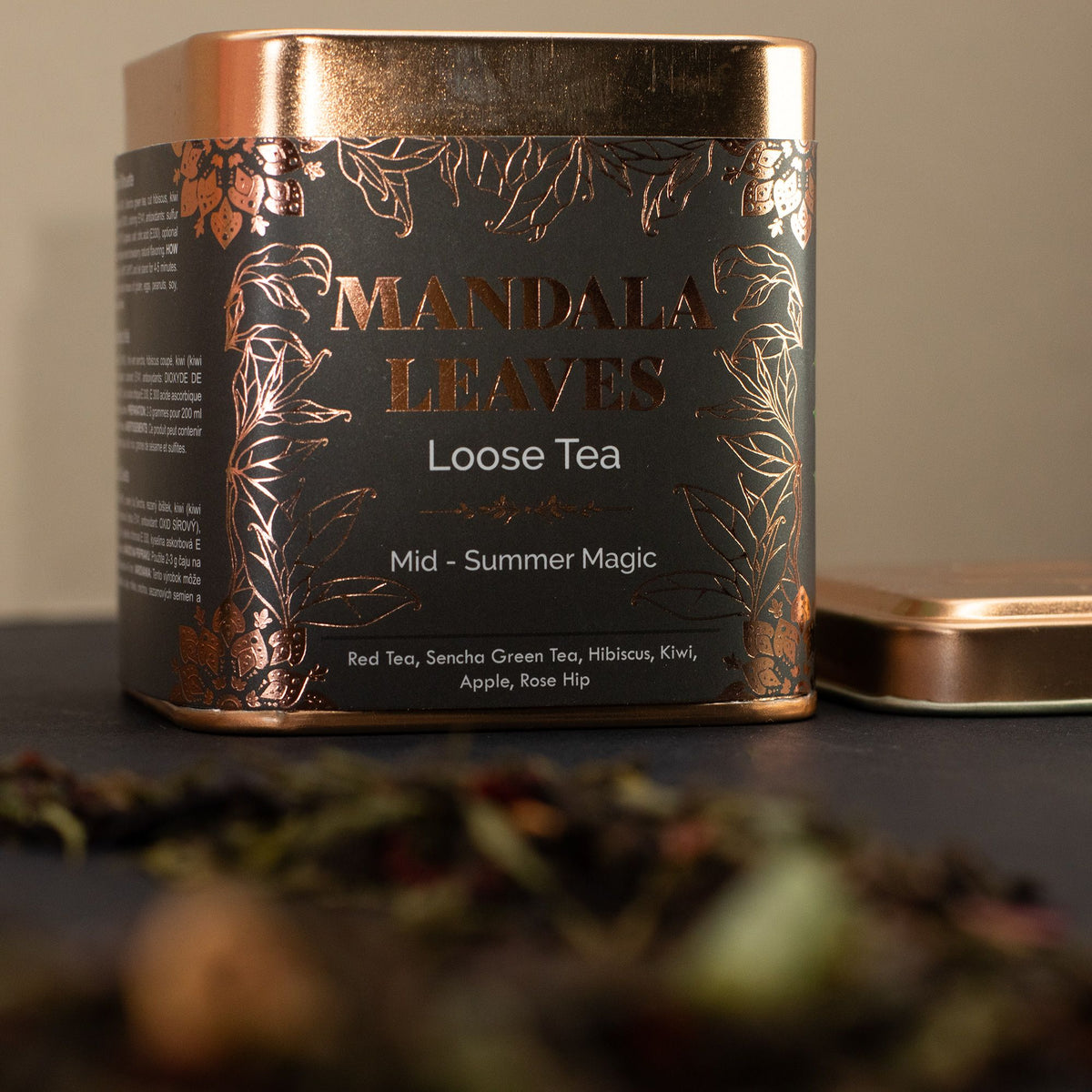 Čajová směs Pu Erh a Sencha s jahodou a kiwi | 50 g