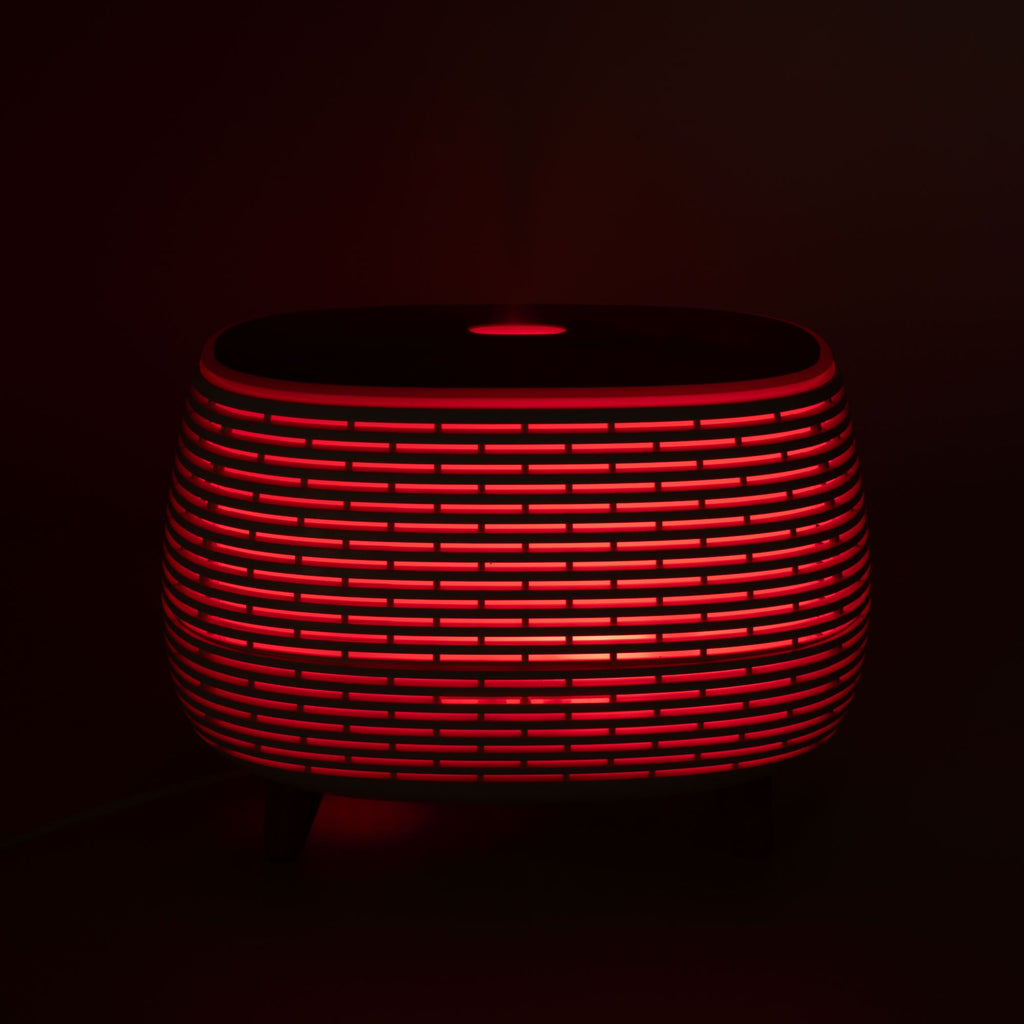 Ultrazvukový aroma difuzér Futuristic Ribbed s LED – 400 ml