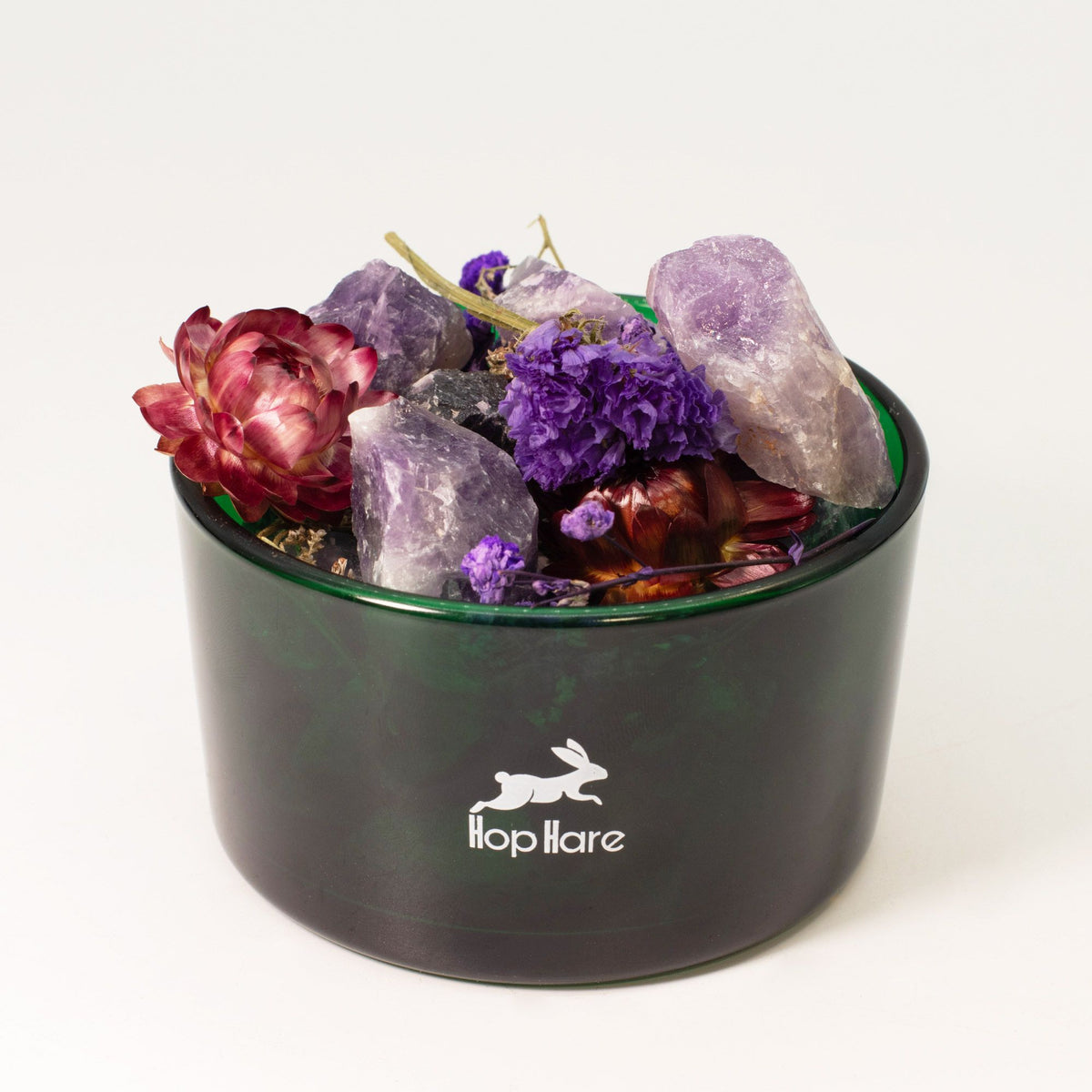 Hop Hare aroma difuzér s krystaly a květy – The Moon – Ametyst