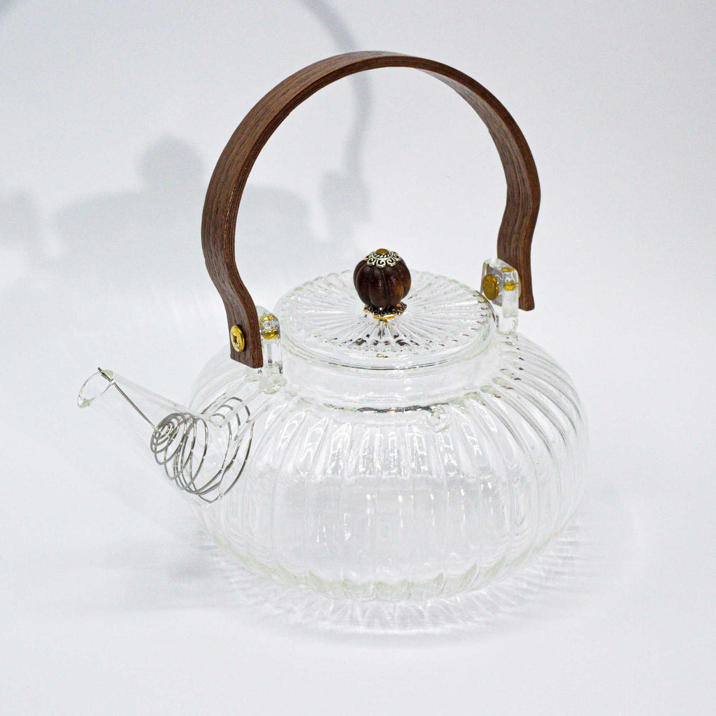 Skleněná konvice na čaj se sítkem Clear Ribbed Pearl – 850 ml