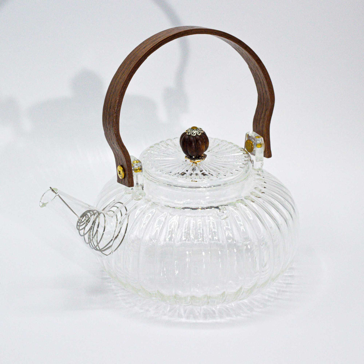 Skleněná konvice na čaj se sítkem Clear Ribbed Pearl – 850 ml