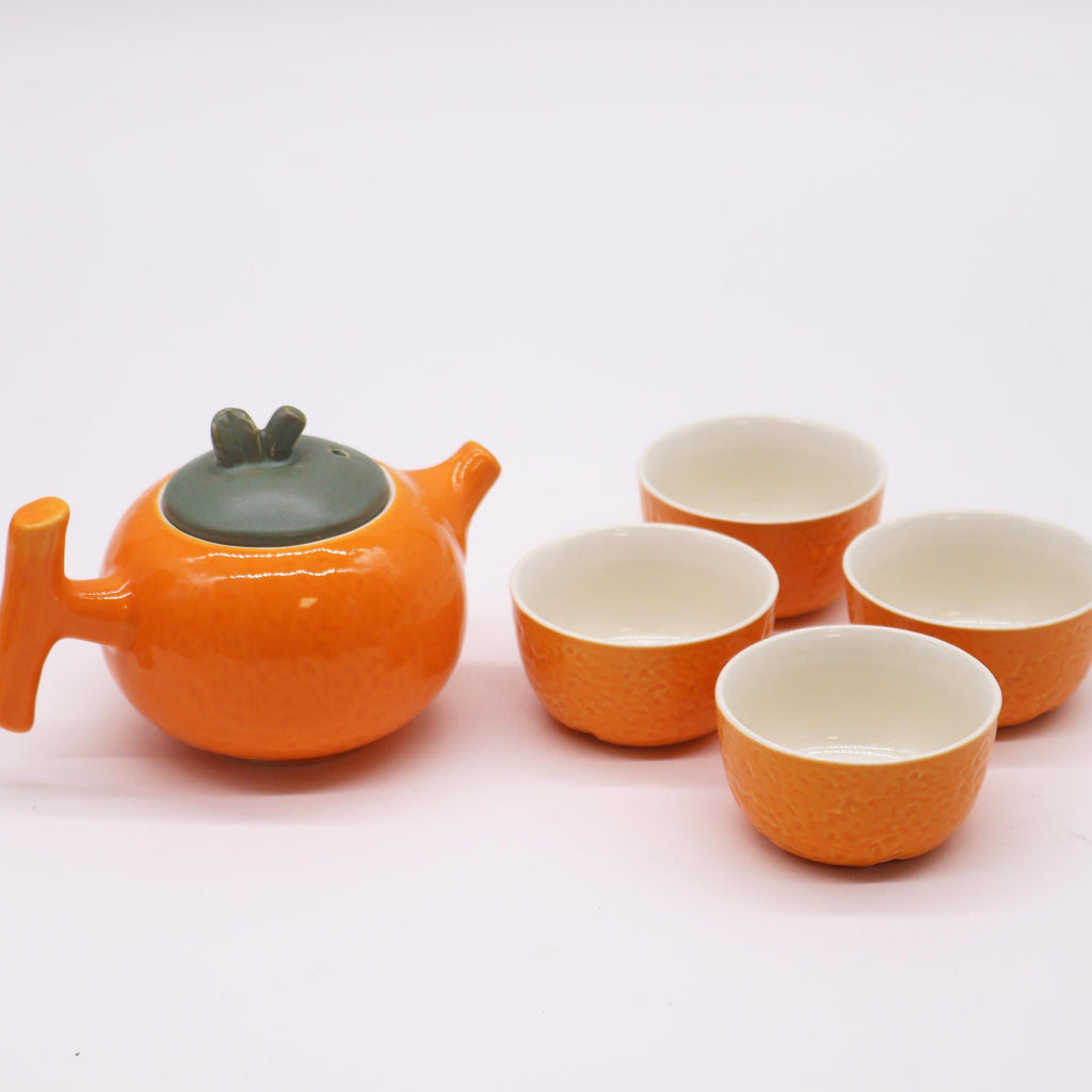 Čajová sada Herbal Orange – keramická konvička se 4 šálky