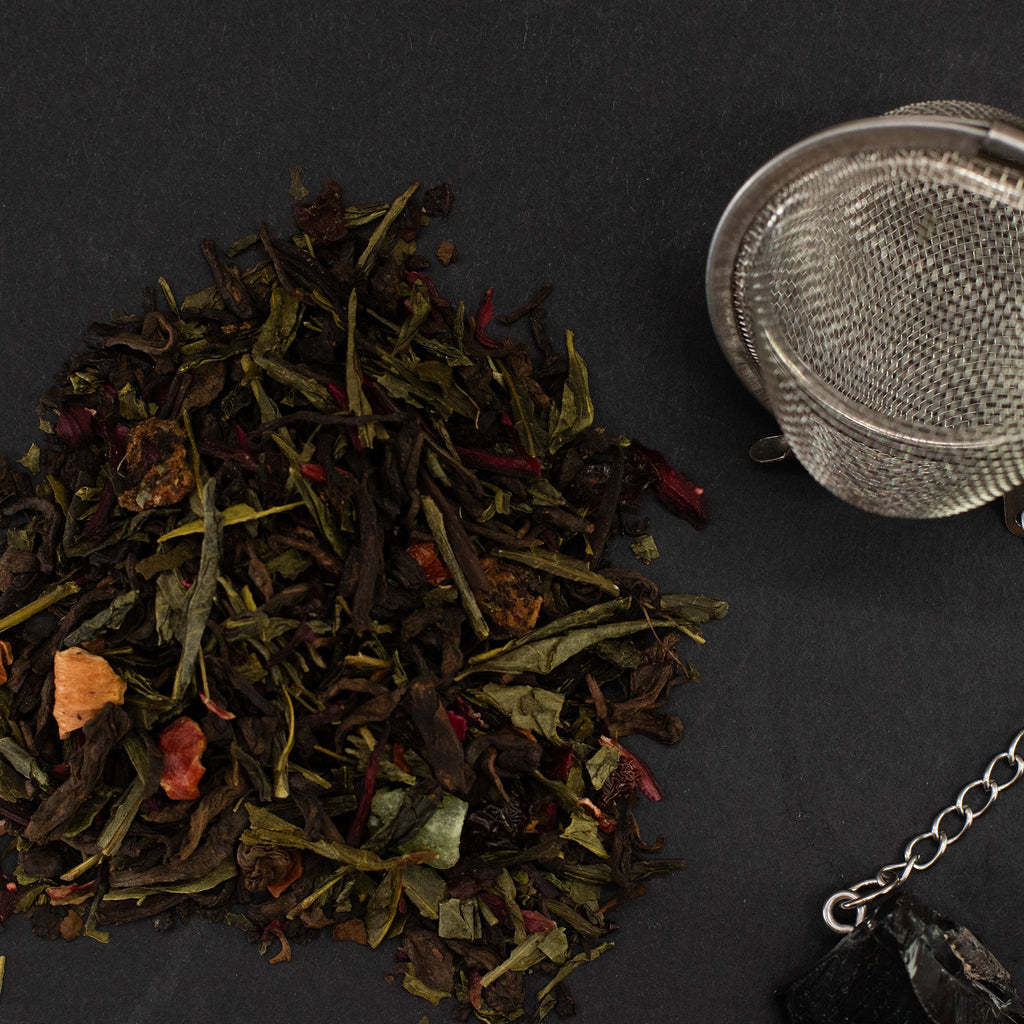 Čajová směs Pu Erh a Sencha s jahodou a kiwi | 50 g