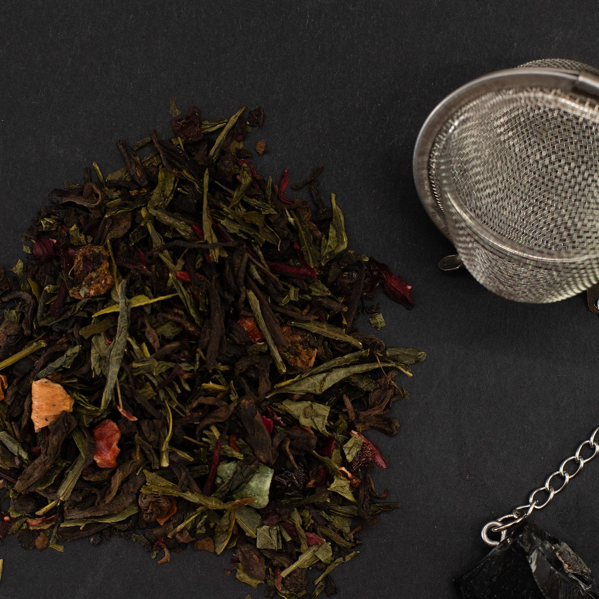 Čajová směs Pu Erh a Sencha s jahodou a kiwi | 50 g