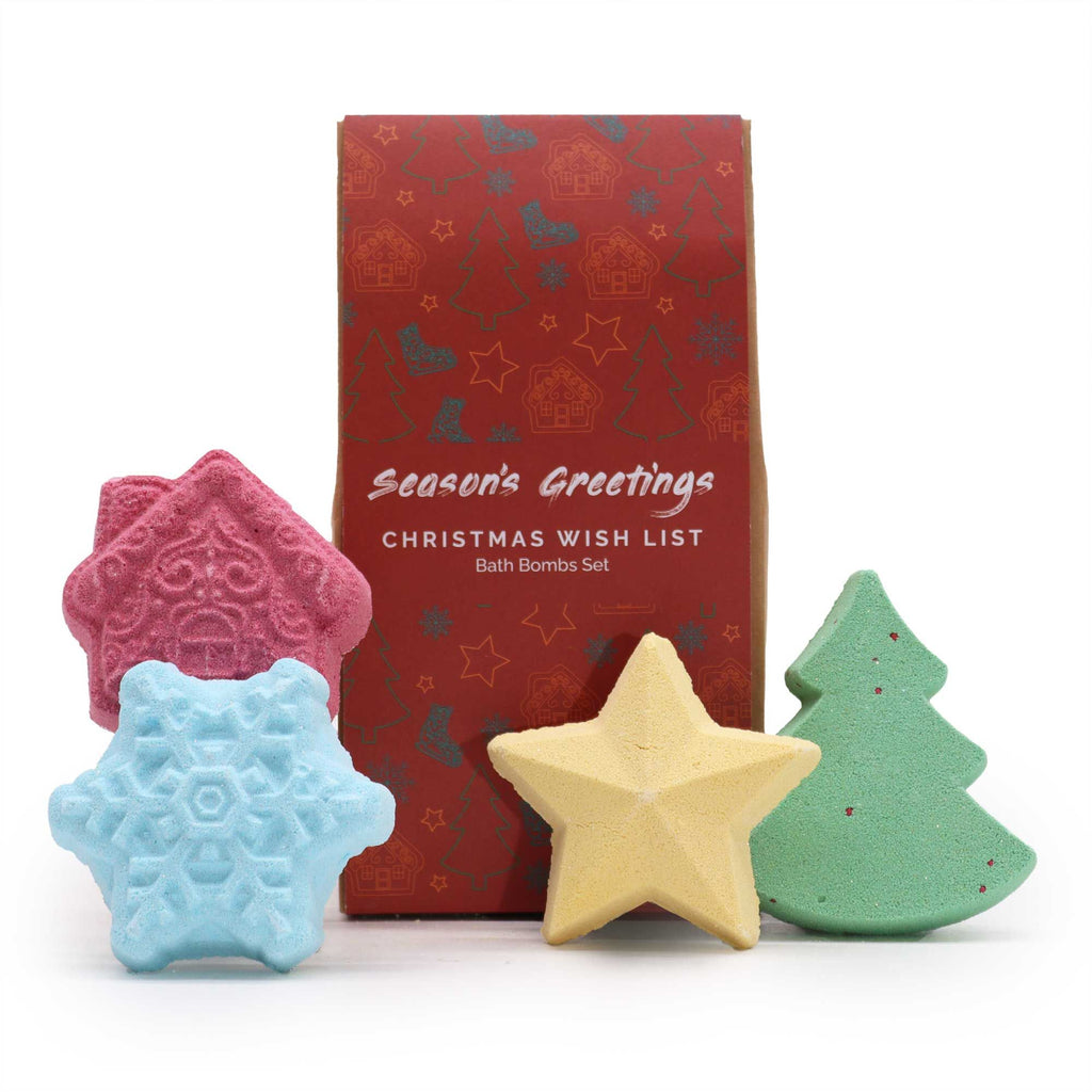 Vánoční dárková sada bomb do koupele Christmas Wish List – 4 ks