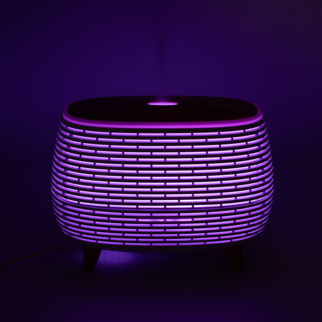 Ultrazvukový aroma difuzér Futuristic Ribbed s LED – 400 ml