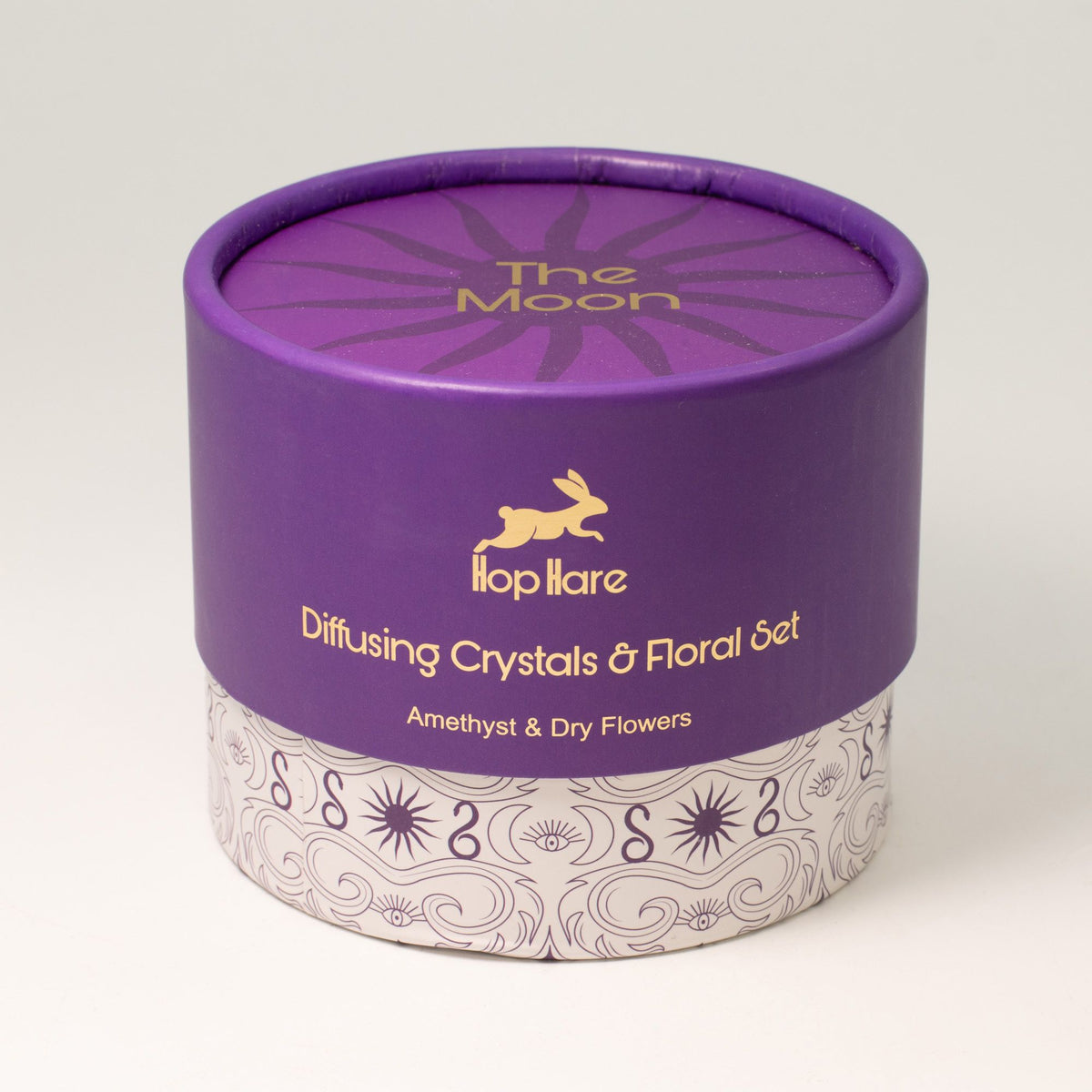 Hop Hare aroma difuzér s krystaly a květy – The Moon – Ametyst