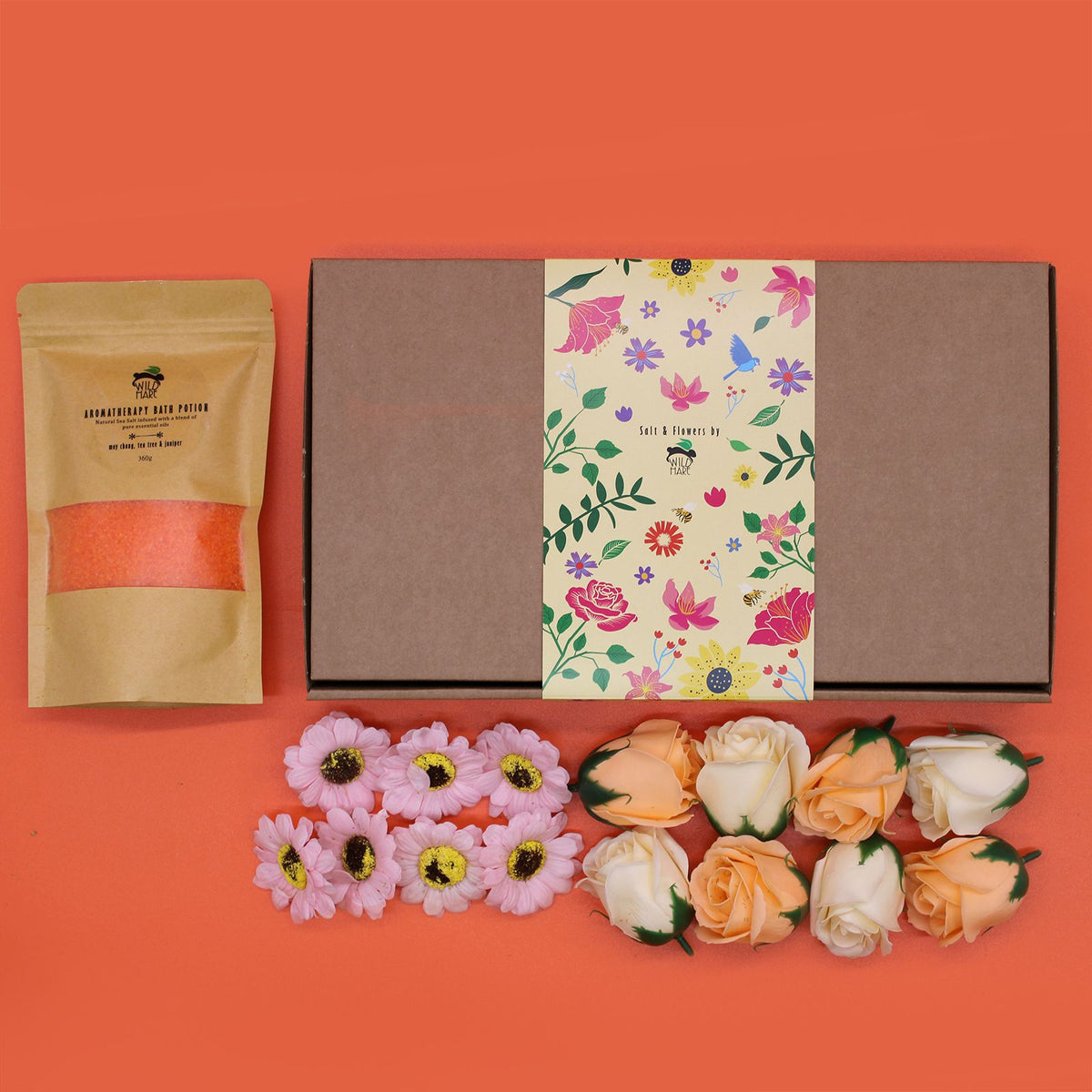 Wild Hare dárková koupelová sada Salt & Flowers – Total Detox