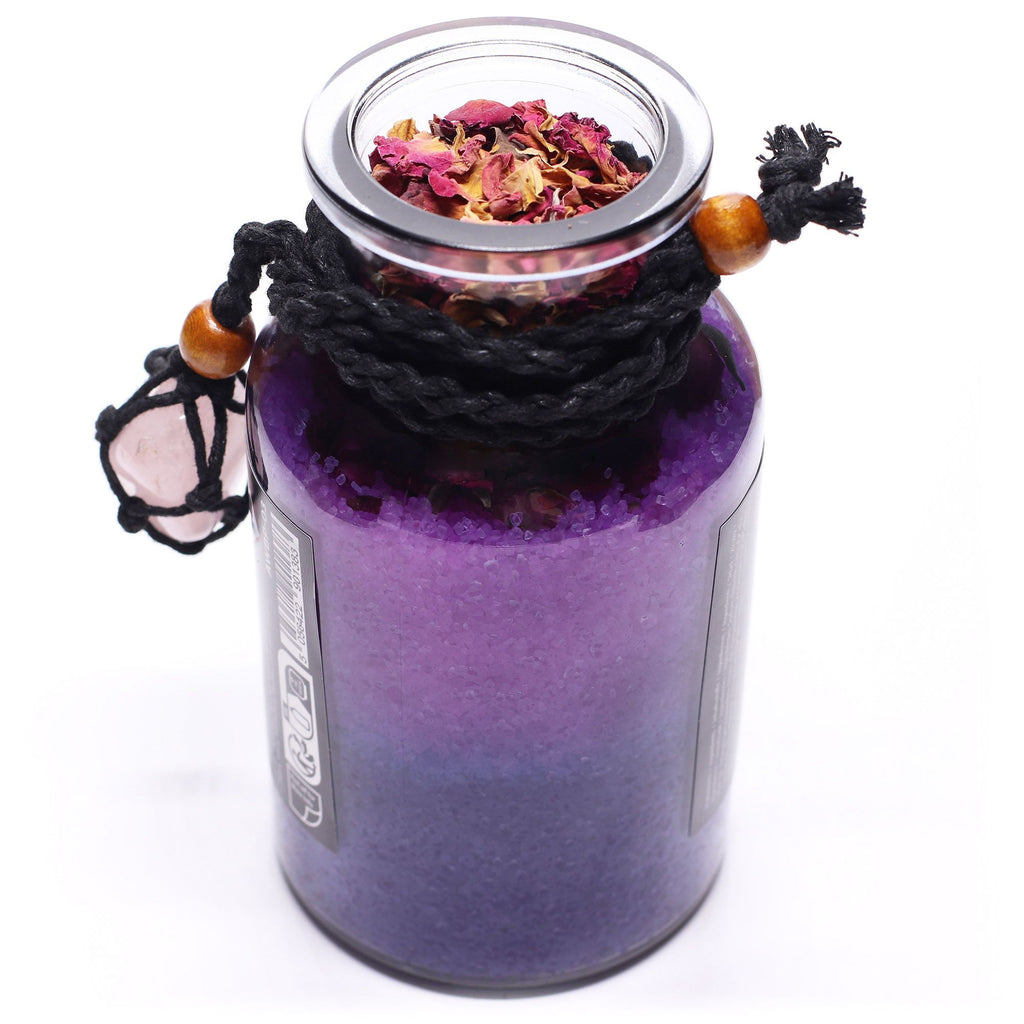 Ancient Witch – Magická koupelová sůl Láska s růženínovým amuletem | 240 g