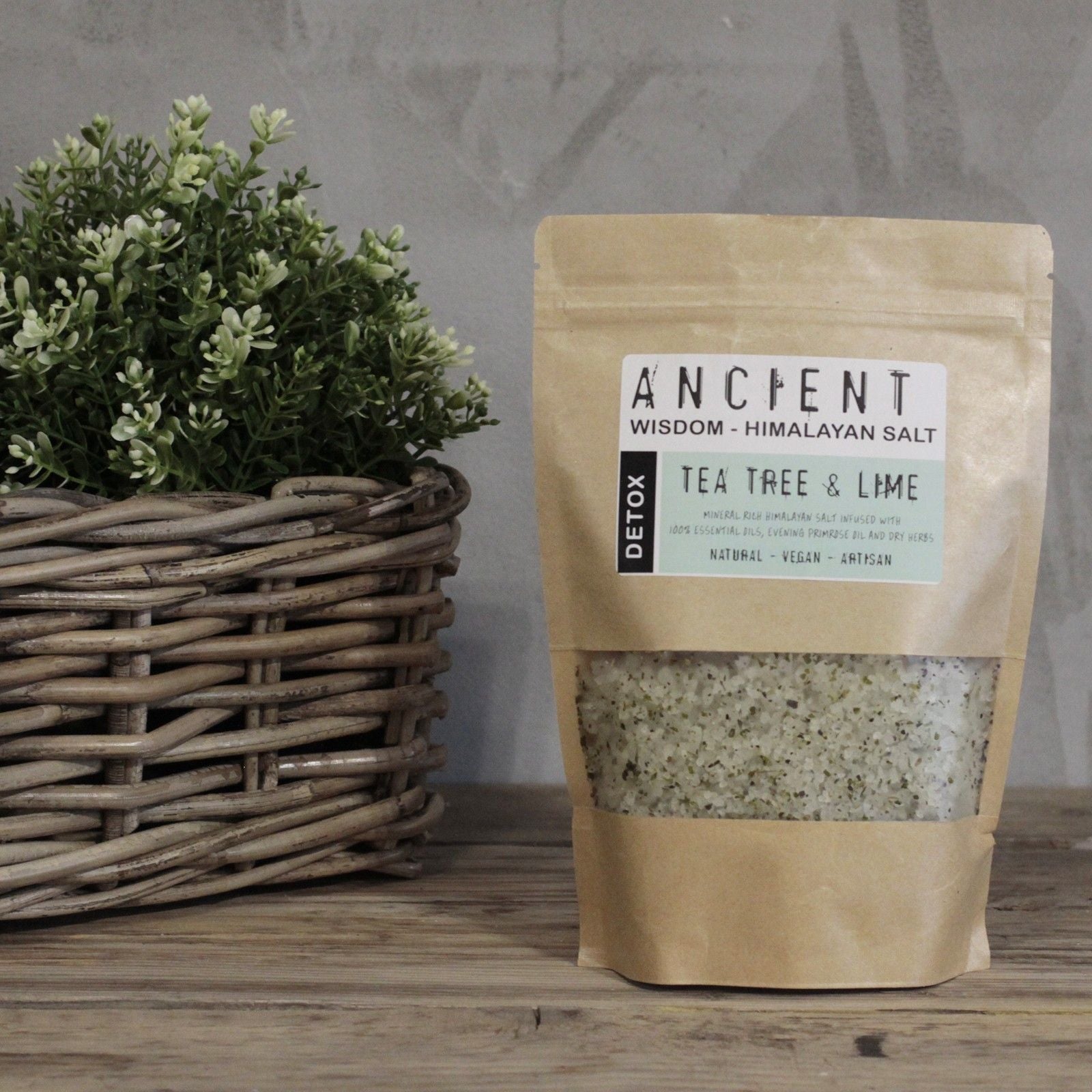 Himálajská koupelová sůl Detox – Tea Tree & Limetka 500 g