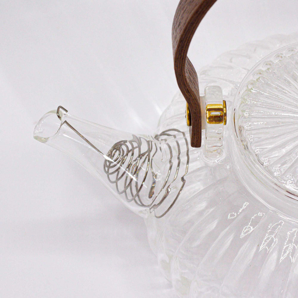 Skleněná konvice na čaj se sítkem Clear Ribbed Pearl – 850 ml