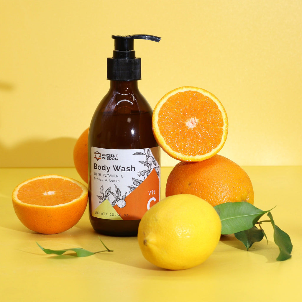 Sprchový gel s vitaminem C – pomeranč & citron – 300 ml