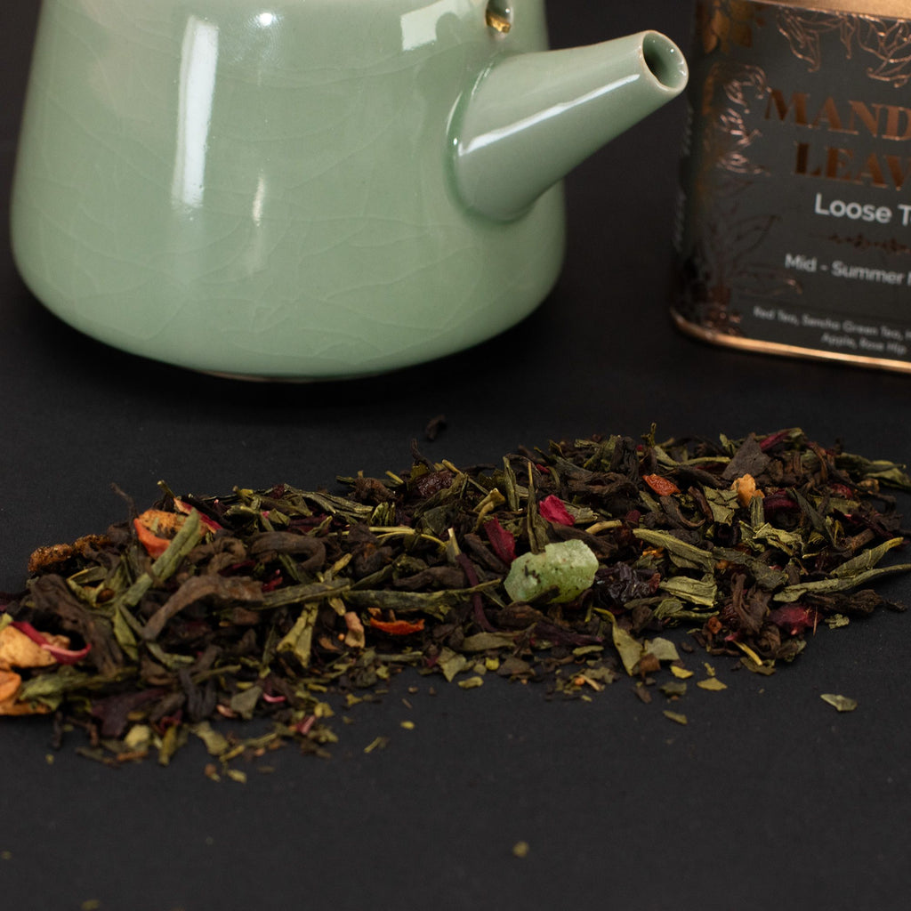 Čajová směs Pu Erh a Sencha s jahodou a kiwi | 50 g