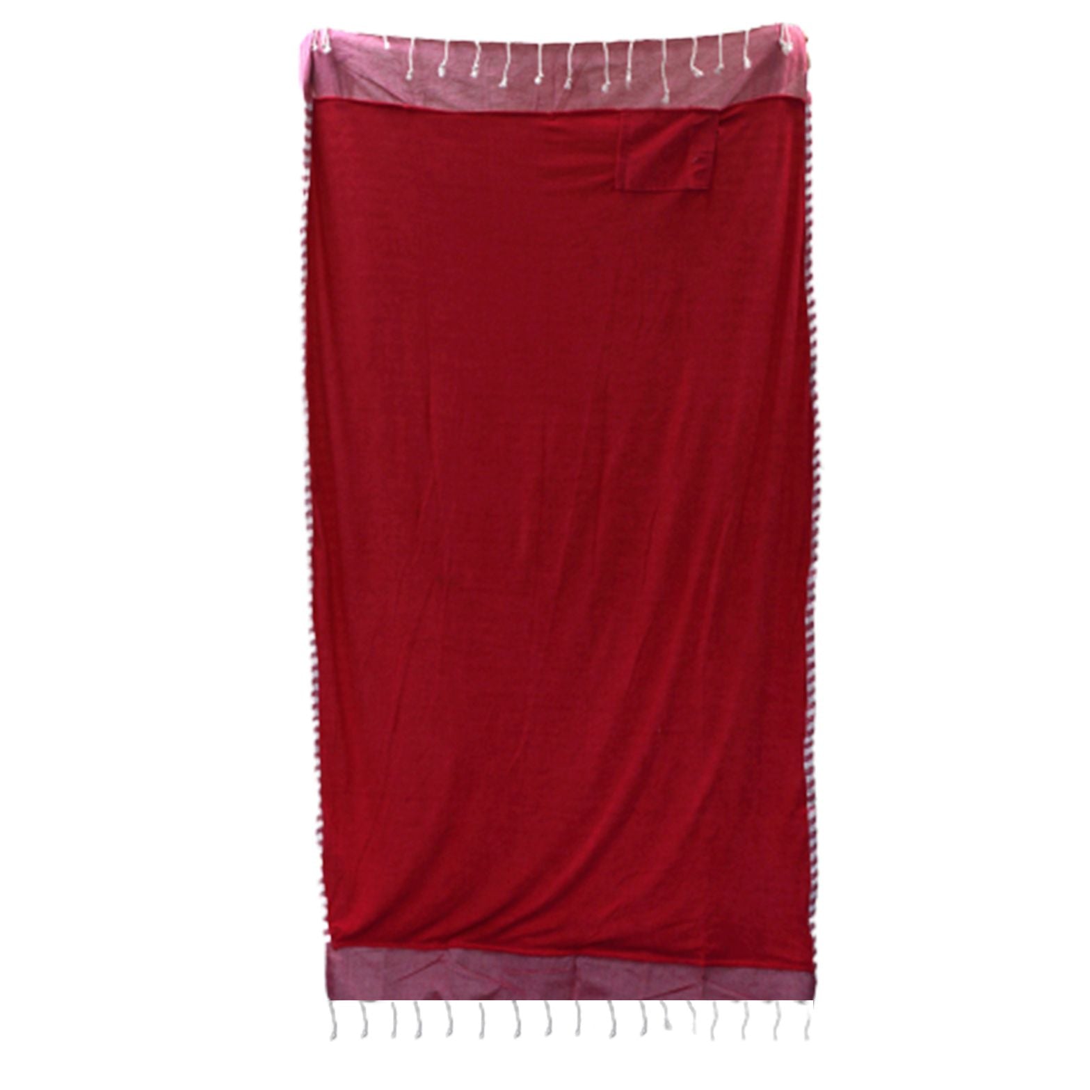 Bavlněný pareo ručník 100 × 180 cm – Sytě růžová
