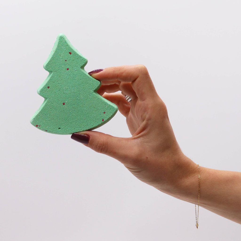 Vánoční dárková sada šumivých bomb do koupele Gingerbread Town – 4 ks