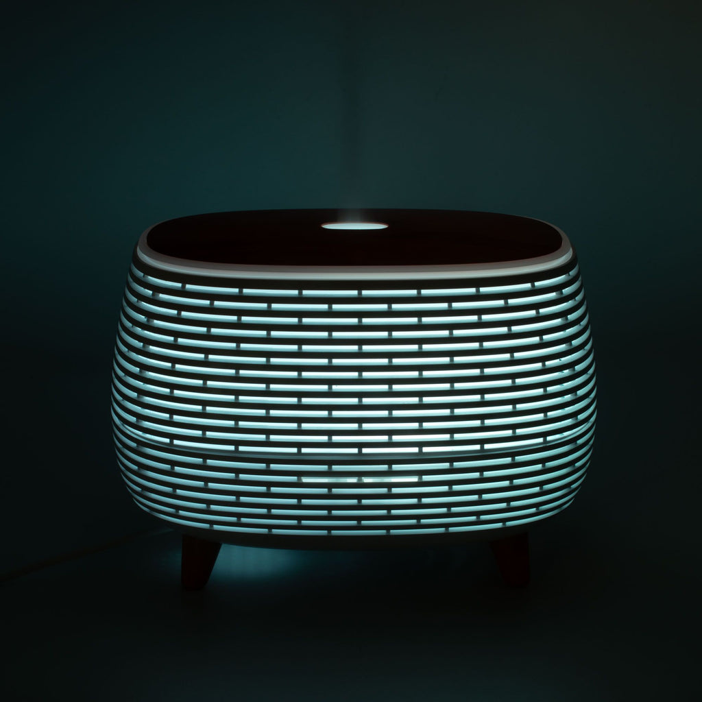 Ultrazvukový aroma difuzér Futuristic Ribbed s LED – 400 ml