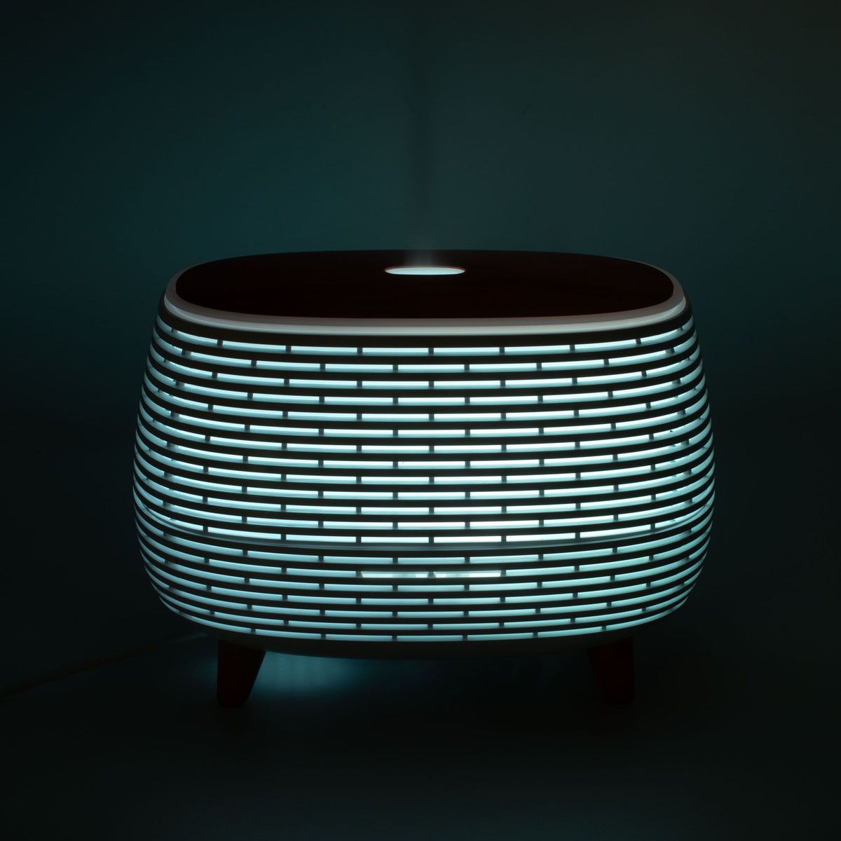 Ultrazvukový aroma difuzér Futuristic Ribbed s LED – 400 ml