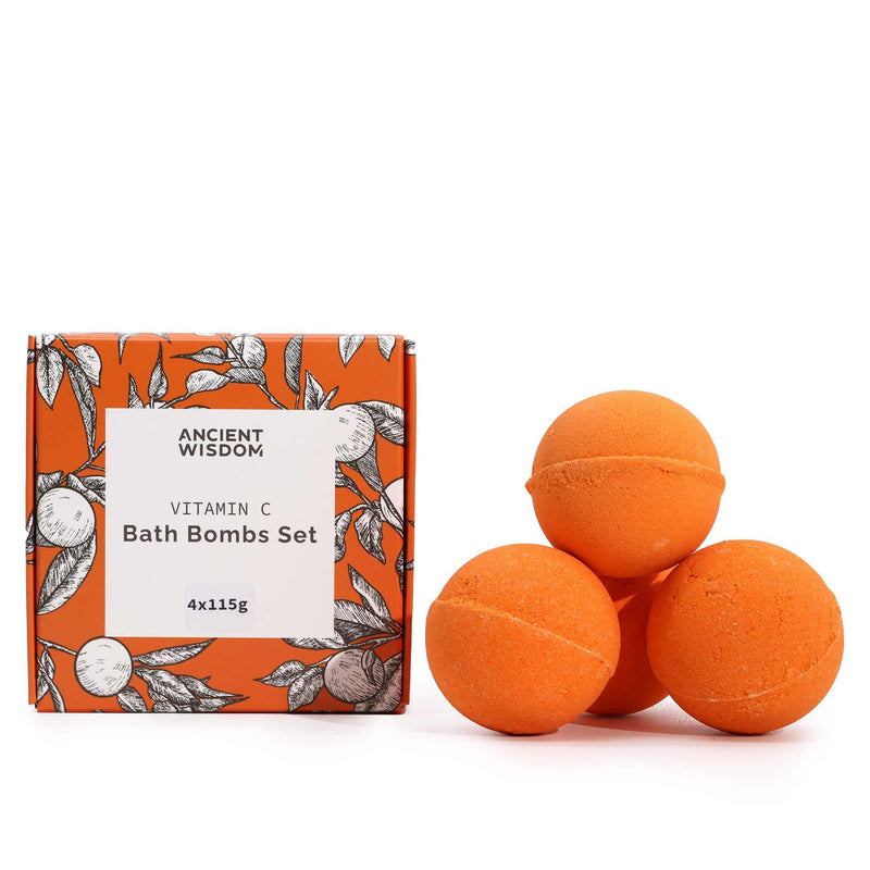 Šumivé bomby do koupele s vitaminem C – Citrus Quartet – 4 × 115 g