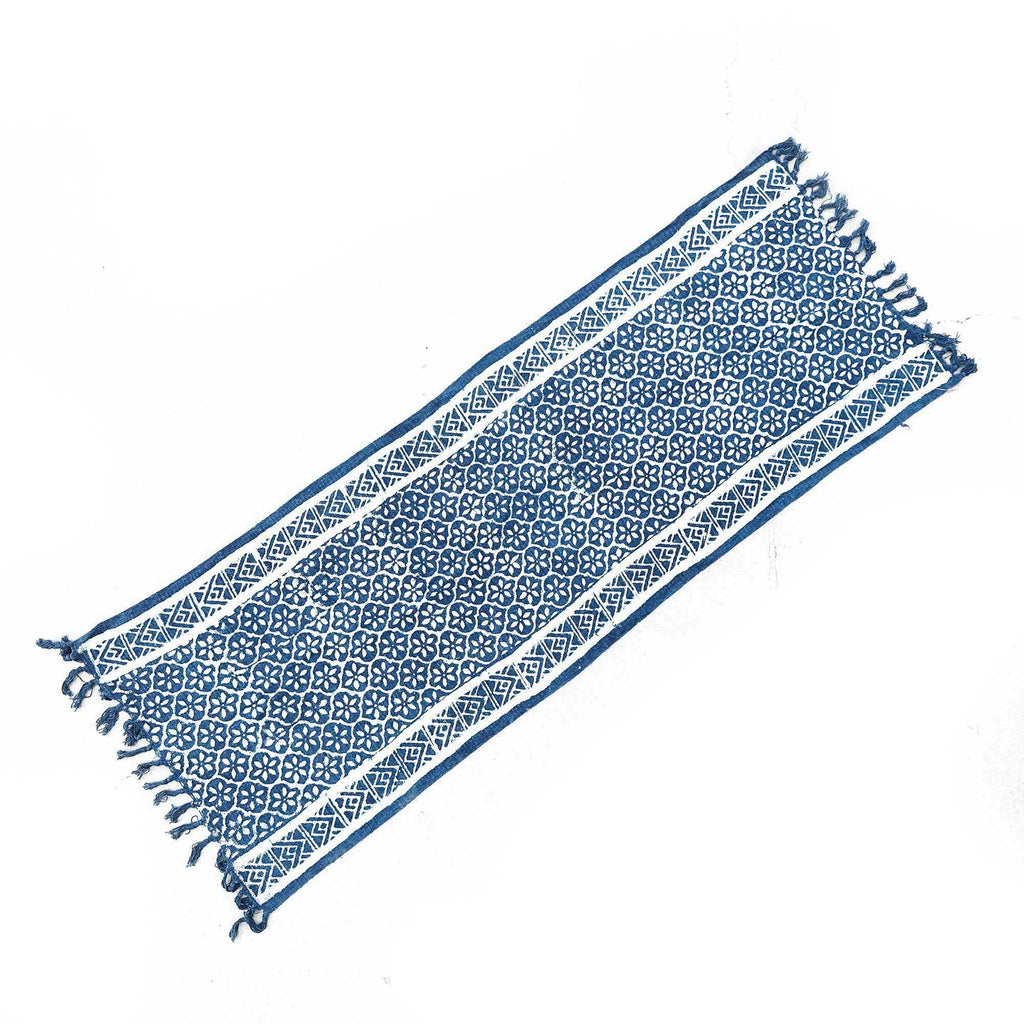 Ručně vyráběný běhoun Indigo – Madjid Tiles, 170 × 60 cm