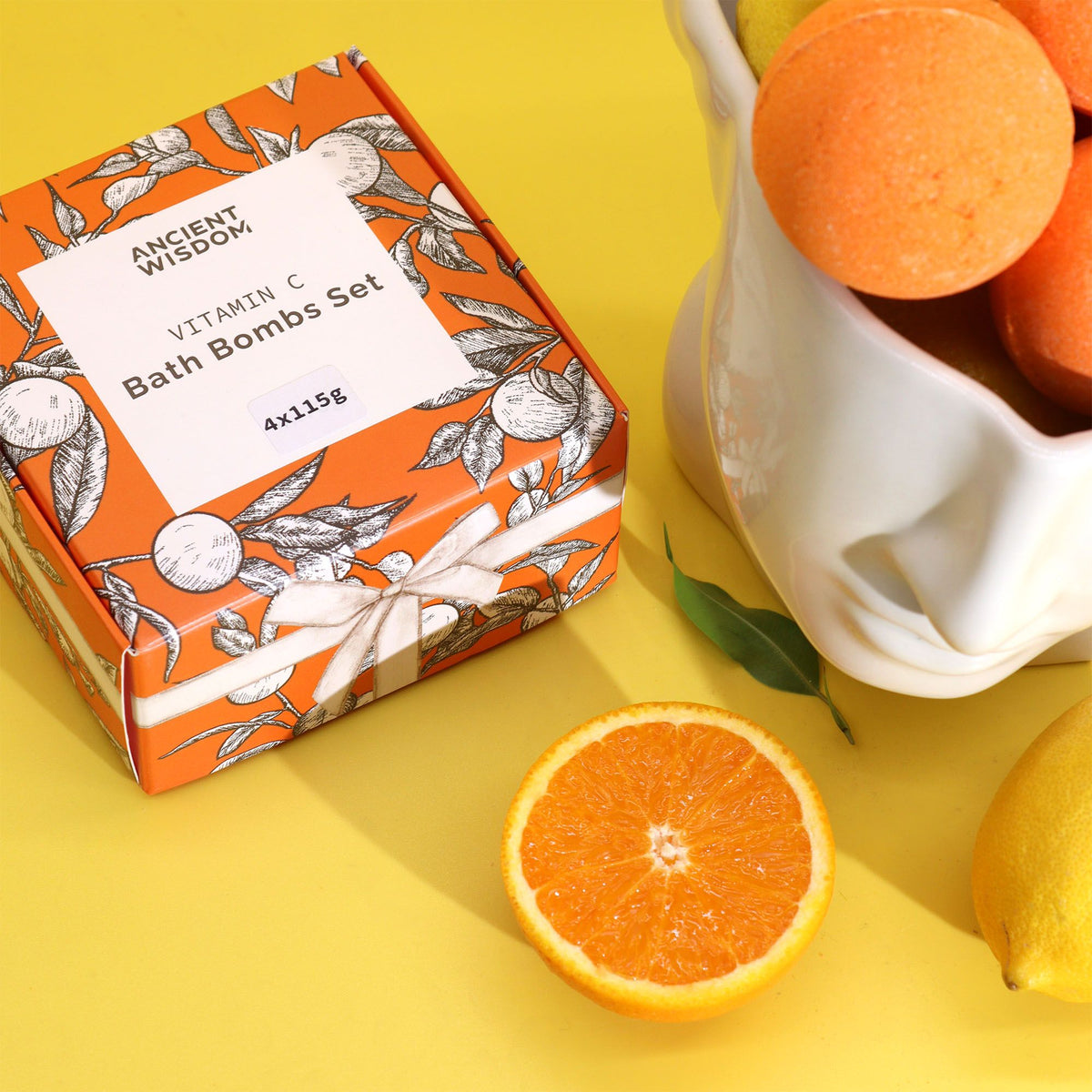 Šumivé bomby do koupele s vitaminem C – Citrus Quartet – 4 × 115 g