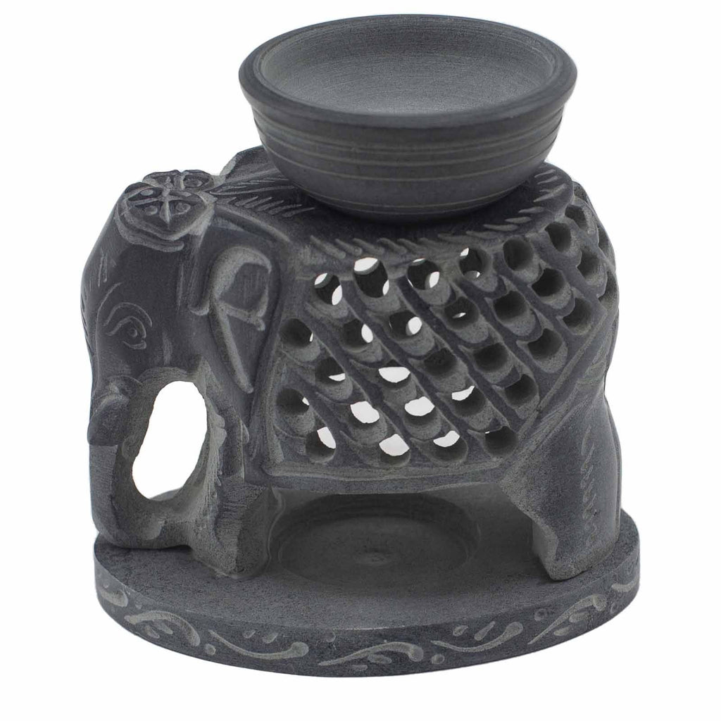 Mastková aromalampa – Stojící slon, 10,5 cm