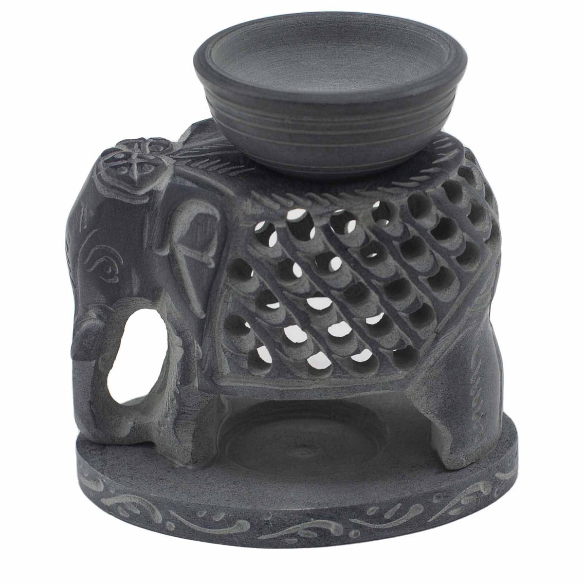 Mastková aromalampa – Stojící slon, 10,5 cm