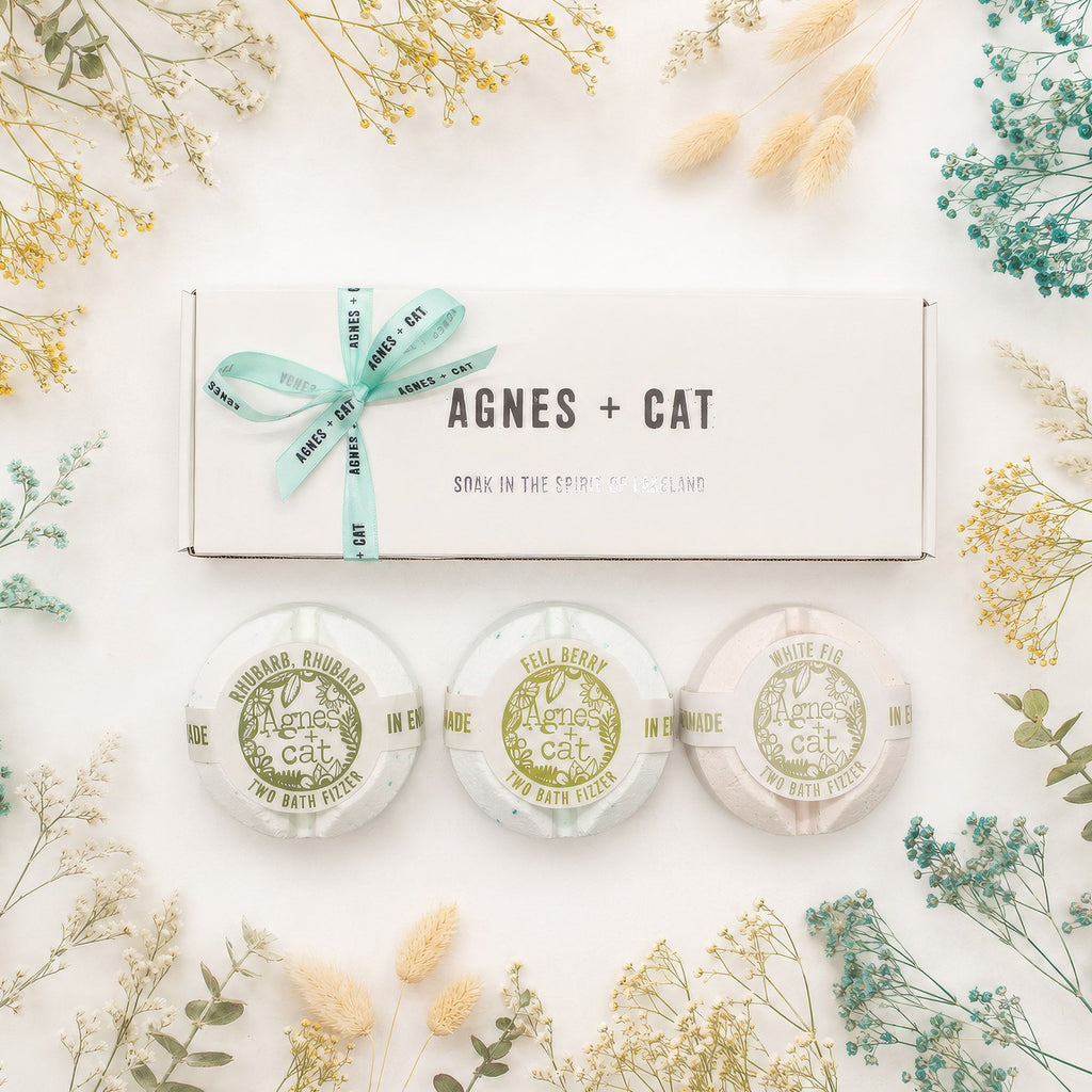 Agnes + Cat Berry & Fig – dárková sada koupelových bomb 3 ks