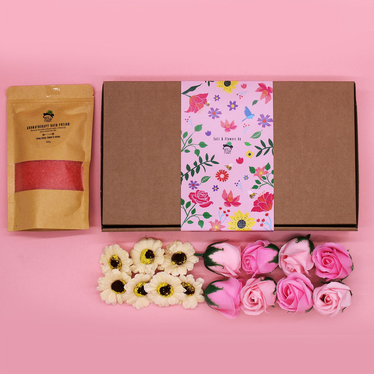 Dárková koupelová sada Salt & Flowers – Passion