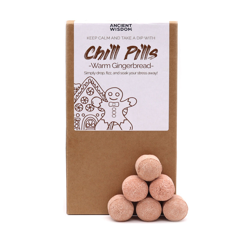 Šumivé kuličky do koupele Chill Pills – Teplý perníček, 350 g