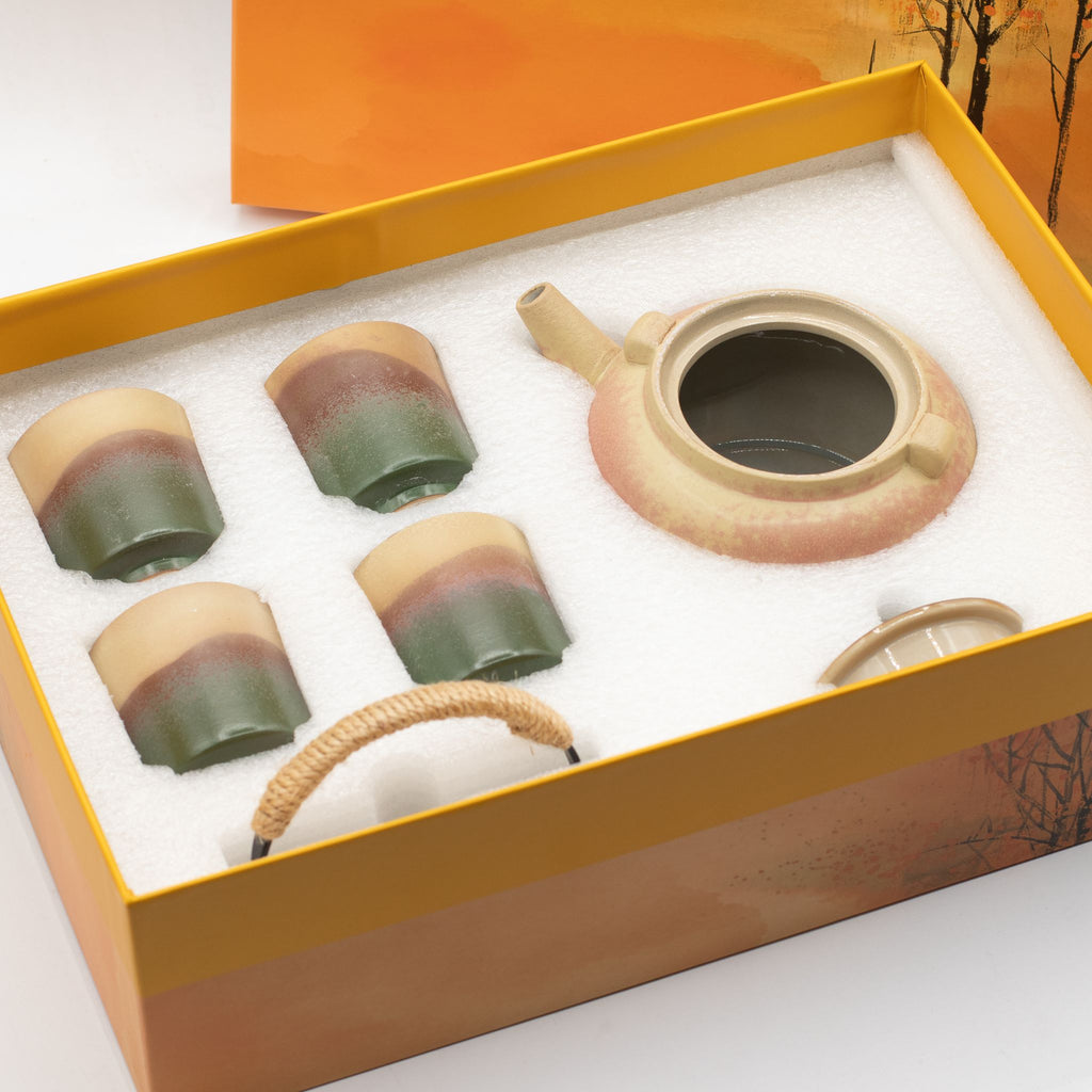 Japonská čajová souprava Kyusu – konvička se 4 šálky na zelený čaj