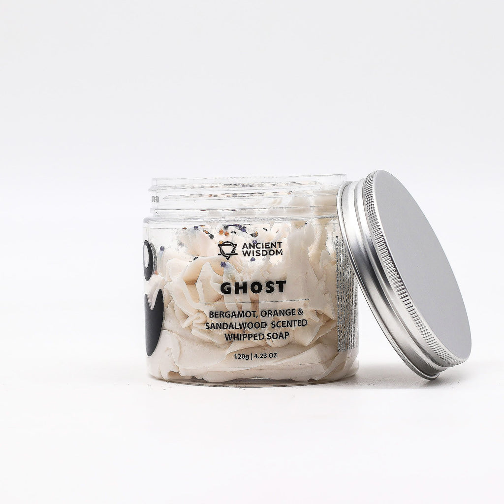 Šlehané tělové mýdlo Ghost – jemná pěnová textura | 120 g