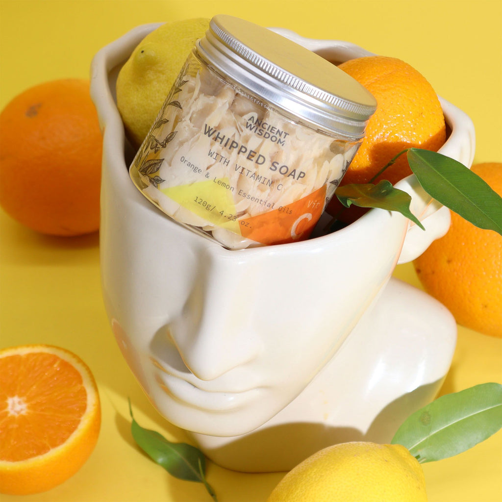 Šlehané mýdlo s vitaminem C – pomeranč & citron – 120 g