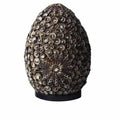 Boho Sea Shell – Ručně vyráběná lampa z mořských mušlí Chocolate Twist Oval 20 cm
