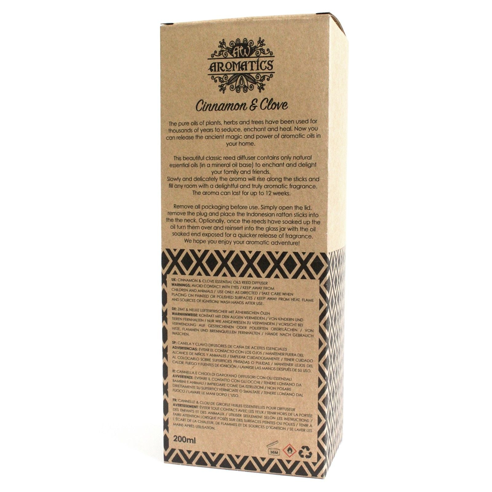 Aroma difuzér s esenciálními oleji Skořice & Hřebíček 200 ml