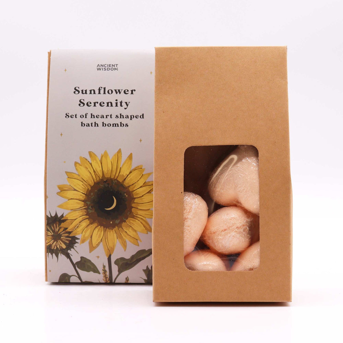Dárková sada šumivých srdíček Sunflower Serenity – mučenka, 5 ks, 350 g