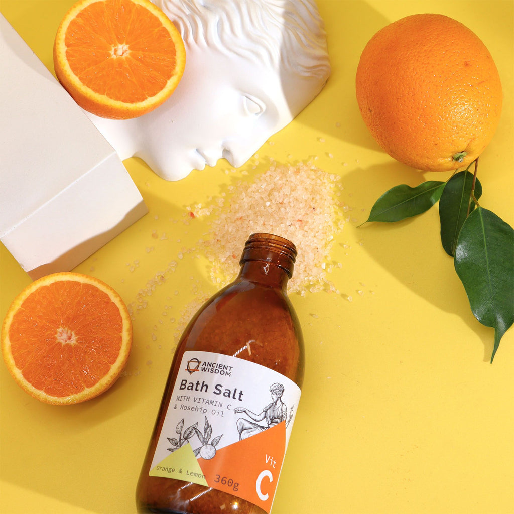 Koupelová sůl s vitamínem C a esenciálními oleji – Feel Like an Ancient Goddess | 360 g