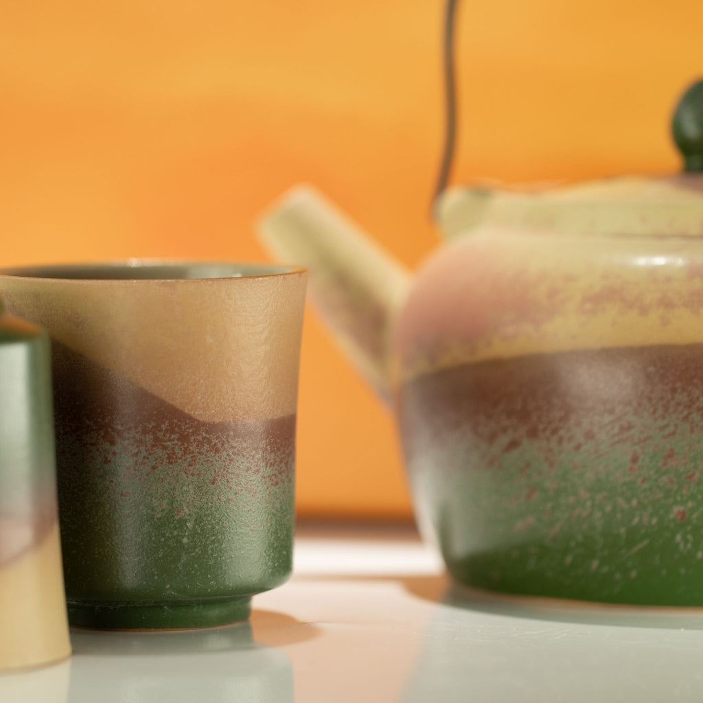 Japonská čajová souprava Kyusu – konvička se 4 šálky na zelený čaj