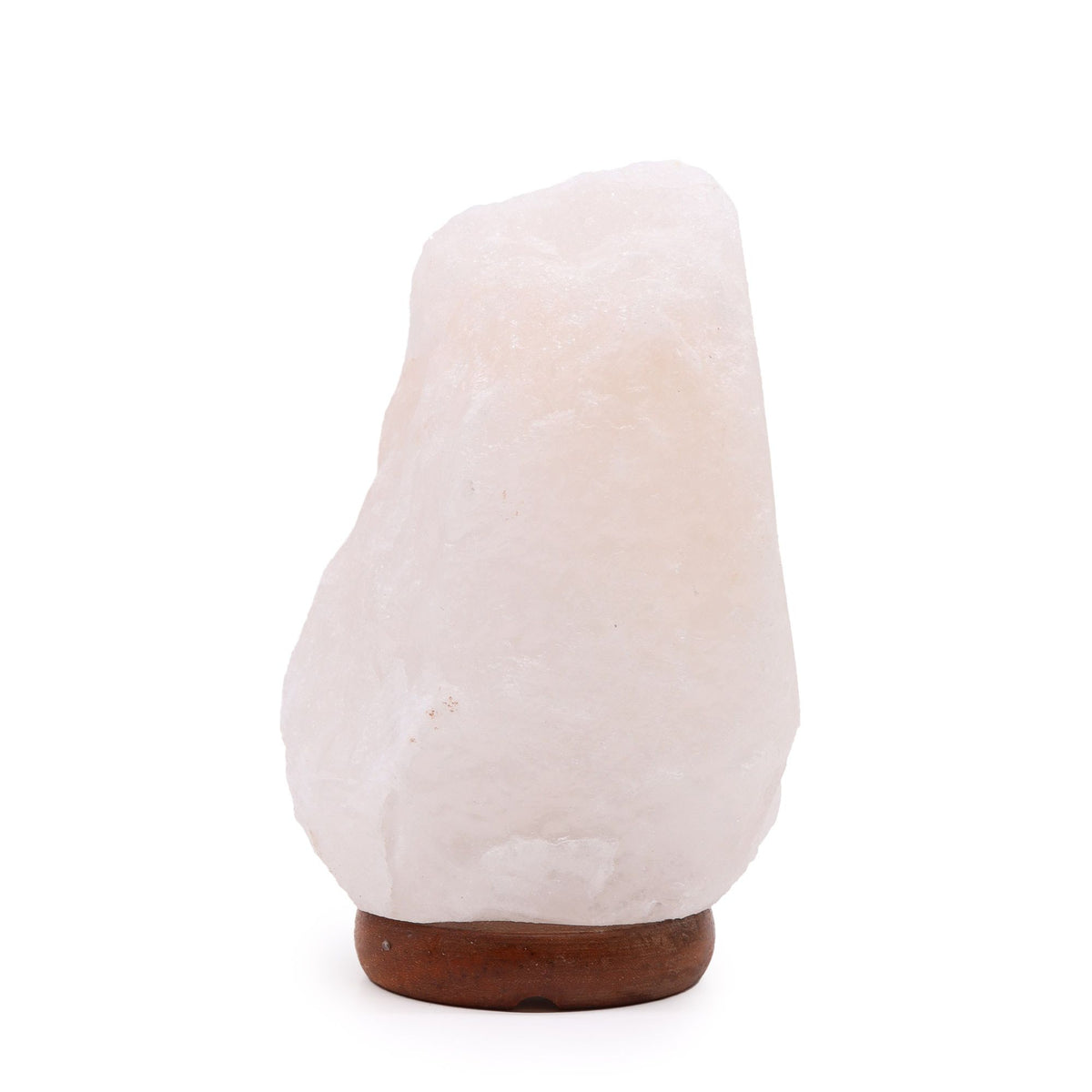 Bílá himálajská solná lampa s podstavcem – 2–3 kg