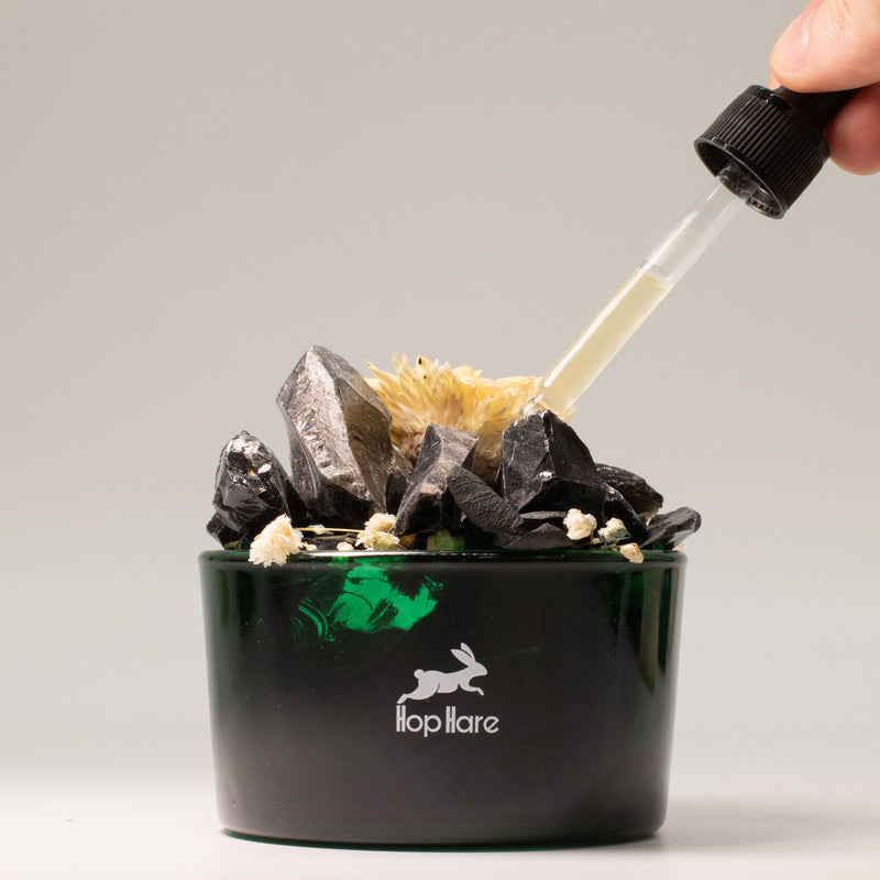 Aroma difuzér s krystaly a květy – The Knight – Černý obsidián