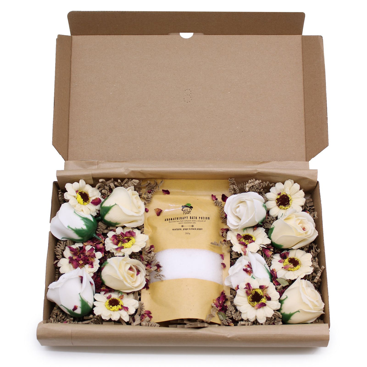Wild Hare dárková koupelová sada Salt & Flowers – eukalyptus, zázvor & černý pepř