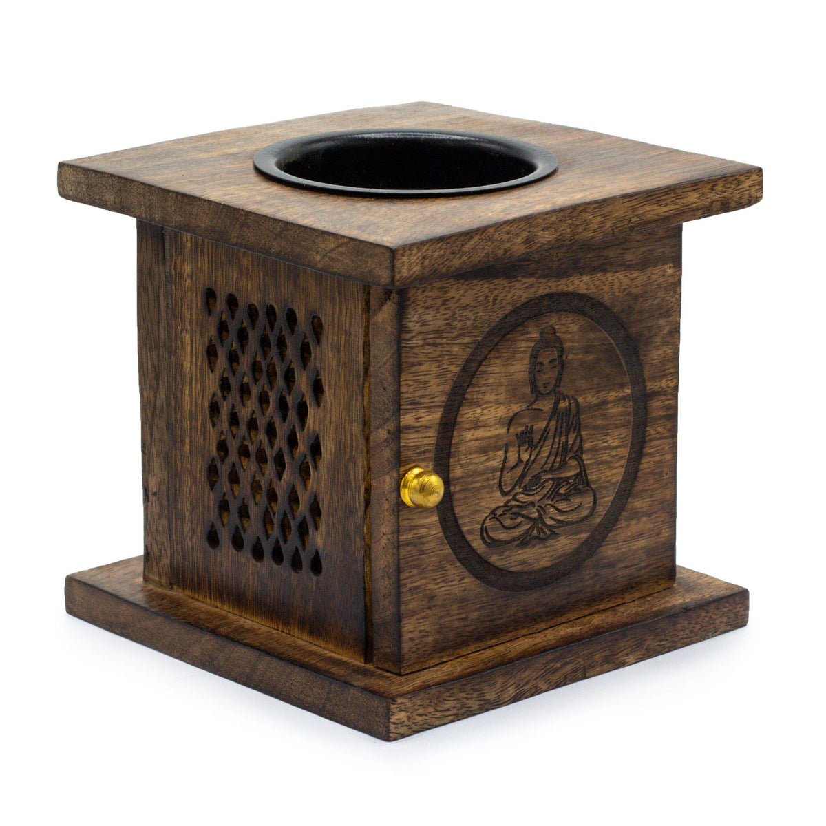 Aromalampa z mangového dřeva – Buddha, velký box