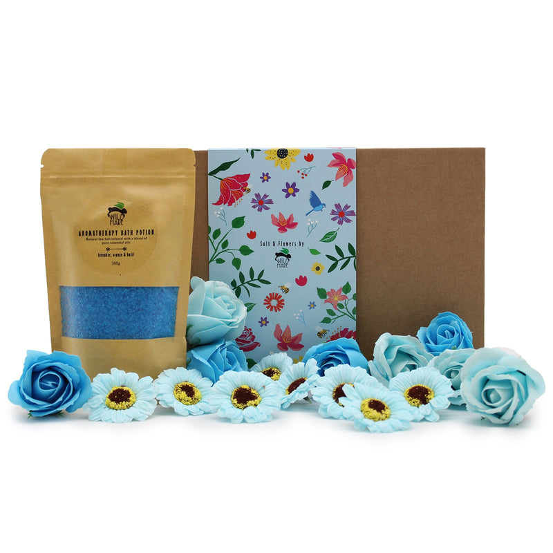 Dárková koupelová sada Salt & Flowers – Total Unwind