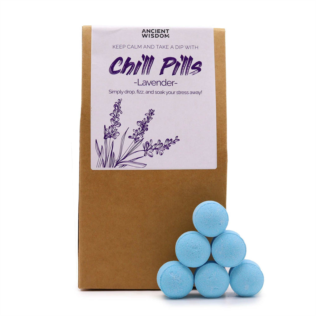 Šumivé kuličky do koupele Chill Pills – Levandule, dárkové balení 350 g