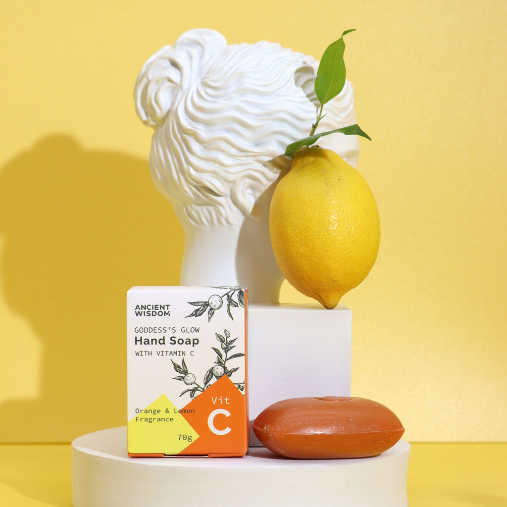 Tuhé mýdlo na ruce s vitaminem C – pomeranč & citron – 70 g