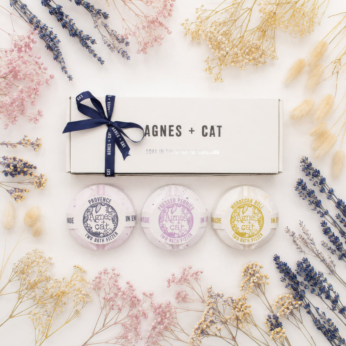 Agnes + Cat Secret Garden – dárková sada koupelových bomb 3 ks